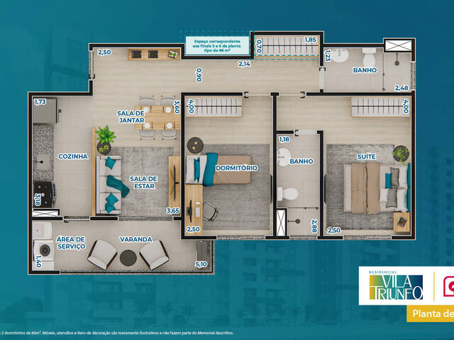 #1234 - Apartamento para Venda em Itupeva - SP - 3